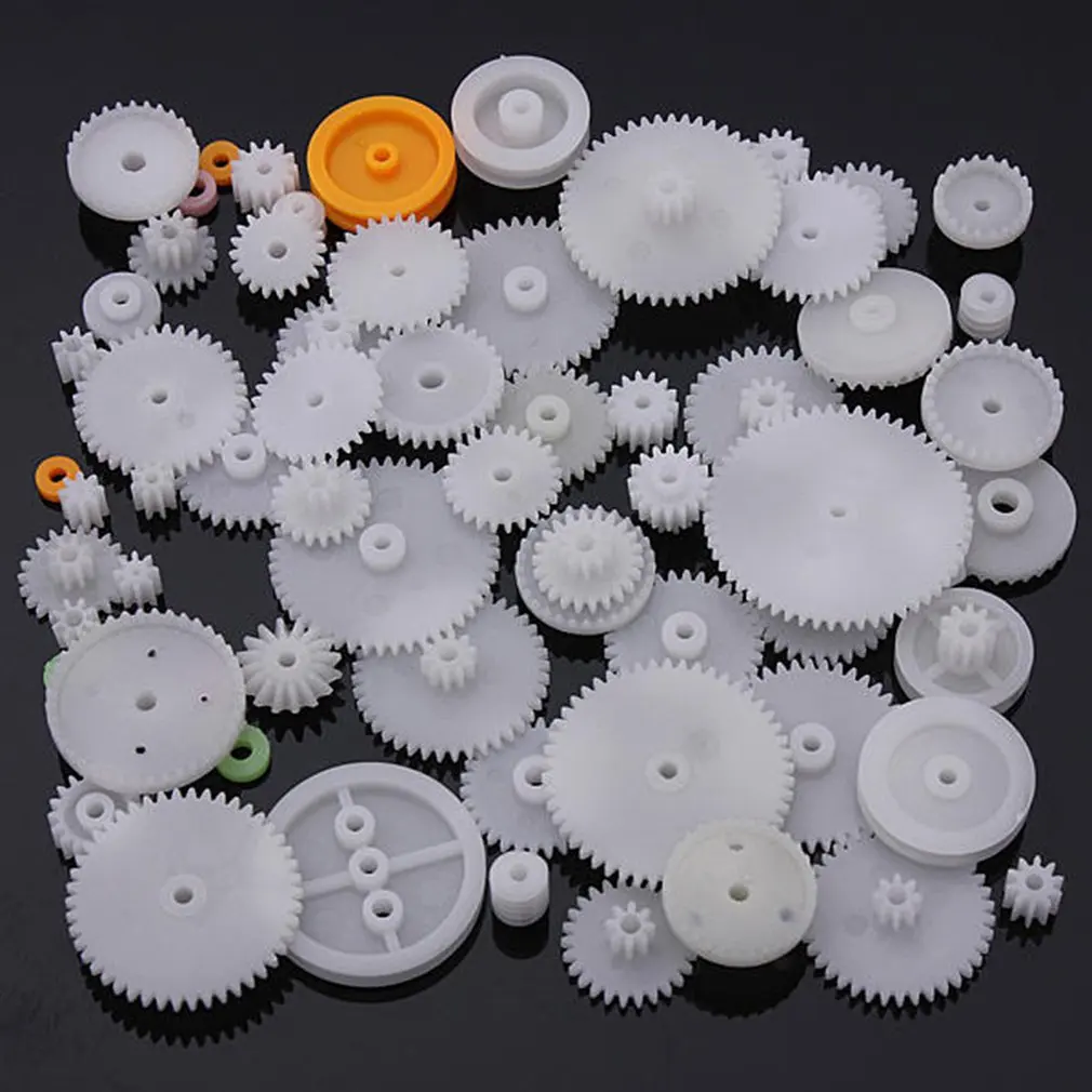 64 Type Plastic Crown Gear Single Double Reduction Motor Gear Worm Gear Cog Wheels M0.5 for Robot DIY Assorted Kits
64 Type Plastic Crown Gear Single Double Reduction Motor Gear Worm Gear Cog Wheels M0.5 for Robot DIY Assorted Kits