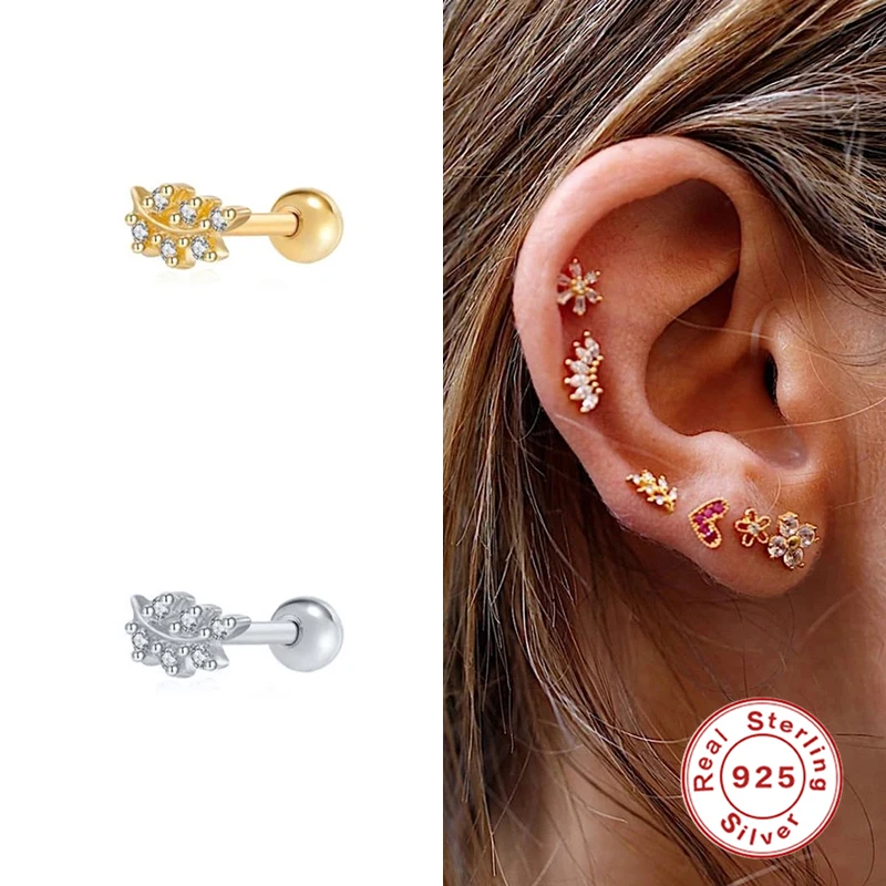 GS 925 Sterling Silver Sweet Daisy Chrysanthemum Stud Earrings for Women Colorful Zircon Flower Leaf Ear Stud Party Jewelry 1PC
GS 925 Sterling Silver Sweet Daisy Chrysanthemum Stud Earrings for Women Colorful Zircon Flower Leaf Ear Stud Party Jewelry 1PC