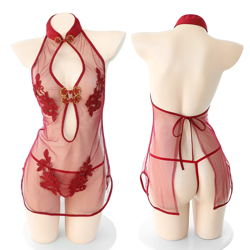 Ladies Sexy Cheongsam Chinese Style Dress Traditional Lingerie Black White Qi Pao Bandage Split Chongsam Women Qipao
Ladies Sexy Cheongsam Chinese Style Dress Traditional Lingerie Black White Qi Pao Bandage Split Chongsam Women Qipao