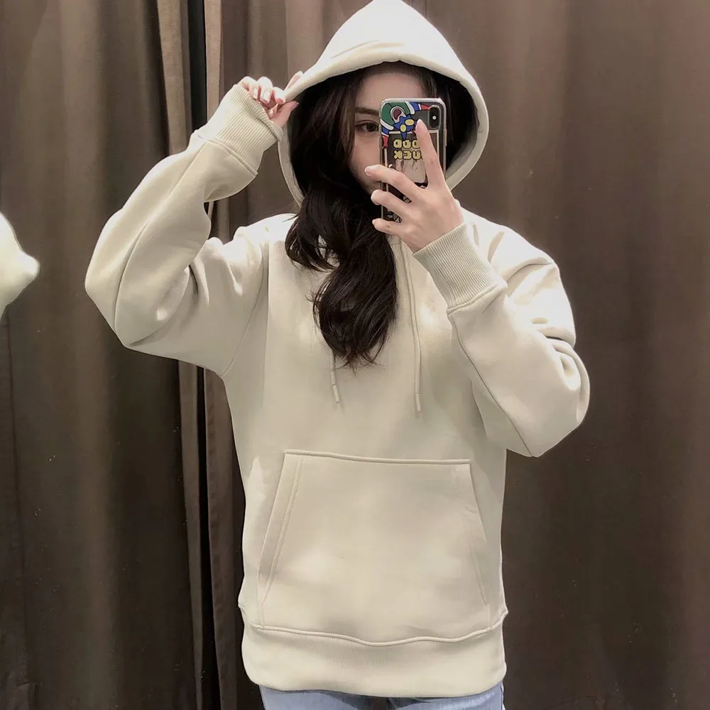 2021 New Simple style woman Pure Color Kangaroo Pocket Cotton Polyester Hoodies Sweatshirt
2021 New Simple style woman Pure Color Kangaroo Pocket Cotton Polyester Hoodies Sweatshirt
