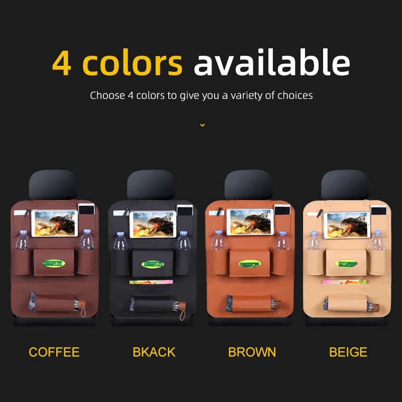 Car Seat Back Organizer Car Storage Bag Travel Box Multi-pocket PU Leather Backseat Hanger Auto Accessories Interior Stowing
Car Seat Back Organizer Car Storage Bag Travel Box Multi-pocket PU Leather Backseat Hanger Auto Accessories Interior Stowing