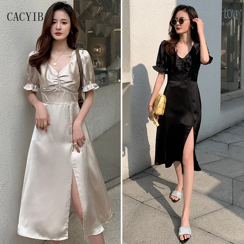 traf ress woman New summer dress V neck short sleeve medium long dress under the vents to show the waist thin Dresses women
traf ress woman New summer dress V neck short sleeve medium long dress under the vents to show the waist thin Dresses women