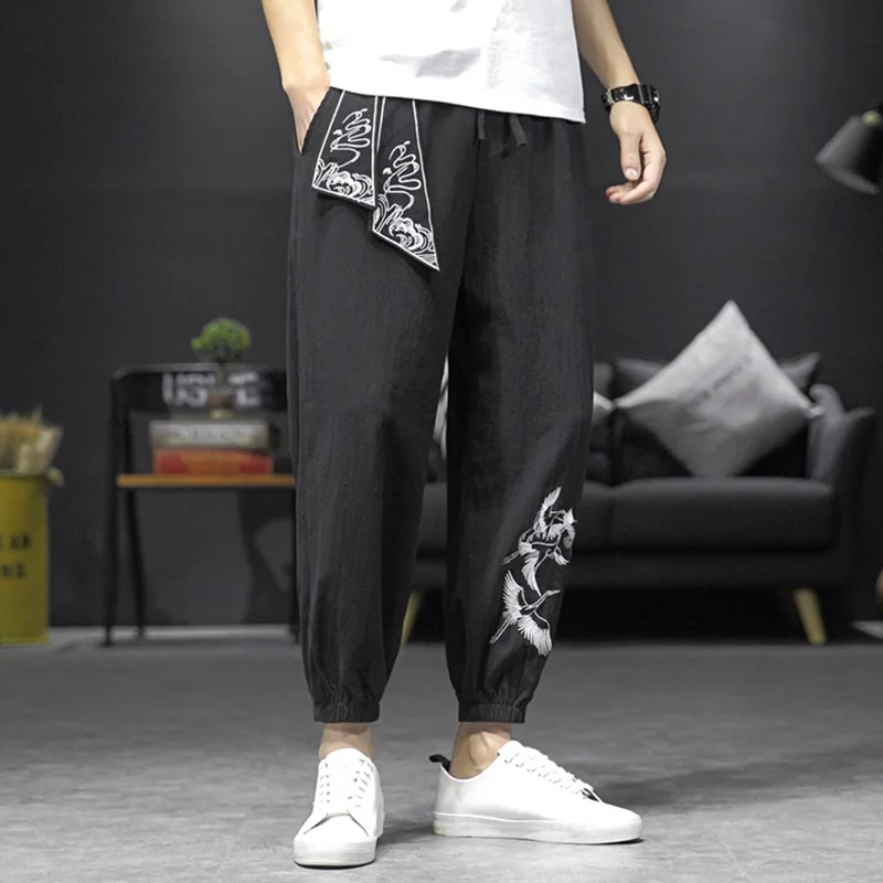 Traditional Chinese Pants Man Embroidery Harem Pants Men Japanese Style Harajuku Streetwear Loose Cotton Bottom Trousers KK3333
Traditional Chinese Pants Man Embroidery Harem Pants Men Japanese Style Harajuku Streetwear Loose Cotton Bottom Trousers KK3333