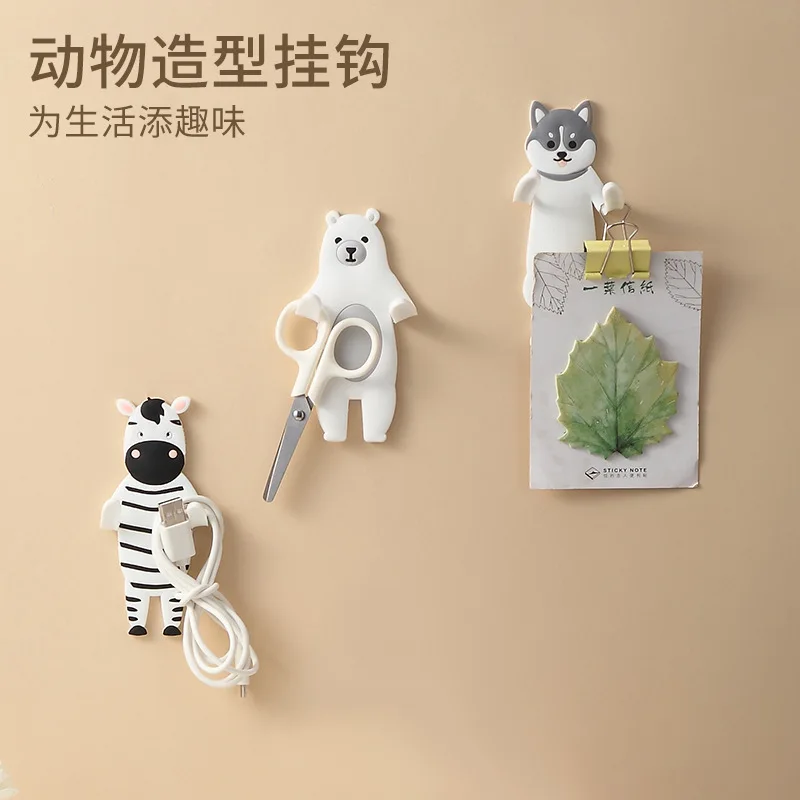 Creative Cartoon Animal Hook Wall Mounted Keyless Hook Refrigerator Pasted With Flexible Soft Glue Kitchen Bath Door Back Hook
Creative Cartoon Animal Hook Wall Mounted Keyless Hook Refrigerator Pasted With Flexible Soft Glue Kitchen Bath Door Back Hook