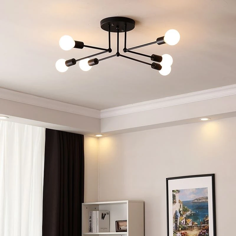 Vintage Ceiling Lights Multiple E27 Lamp Base 6/8 Heads Black/White For Living Dining Room Bedroom Ceiling Lamp
Vintage Ceiling Lights Multiple E27 Lamp Base 6/8 Heads Black/White For Living Dining Room Bedroom Ceiling Lamp
