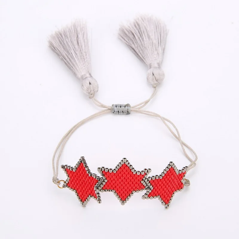 SHINUSBOHO Fashion Red Star MIYUKI Bracelets for Women Tassel pulseiras Heart Pattern Bracelets Men Lucky Jewelry Lovers Gift 
SHINUSBOHO Fashion Red Star MIYUKI Bracelets for Women Tassel pulseiras Heart Pattern Bracelets Men Lucky Jewelry Lovers Gift