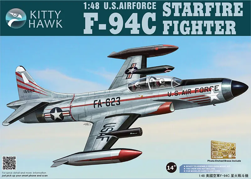 KittyHawk KH80101 1:48 Scale US Air Force F-94C Starfire Fighter Military Plane Aircraft Toy Plastic Assembly Building Model Kit
KittyHawk KH80101 1:48 Scale US Air Force F-94C Starfire Fighter Military Plane Aircraft Toy Plastic Assembly Building Model Kit