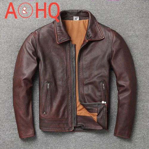 Genuine Cow Leather Jacket Men Clothing Spring Autumn Cow Leather Coats Vintage Brown Motorcycle Jackets 2021 KJ6664
Genuine Cow Leather Jacket Men Clothing Spring Autumn Cow Leather Coats Vintage Brown Motorcycle Jackets 2021 KJ6664