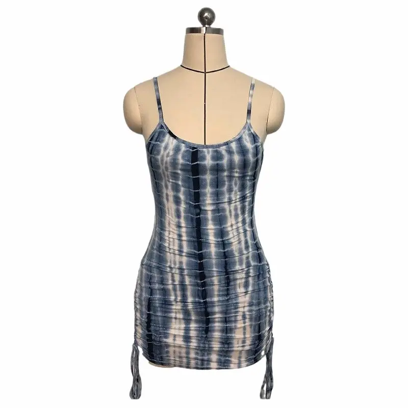Double Drawstring Women's Clothing Summer Tie Dye Knitting Buttocks Tight Sexy Sling Dress
Double Drawstring Women's Clothing Summer Tie Dye Knitting Buttocks Tight Sexy Sling Dress