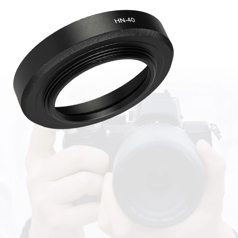 

Metal Screw-in Lens Hood for -Nikon Z DX 16-50mm f/3.5-6.3 VR, Replace HN-40 Lense Hood, Compatible with 46mm Cap