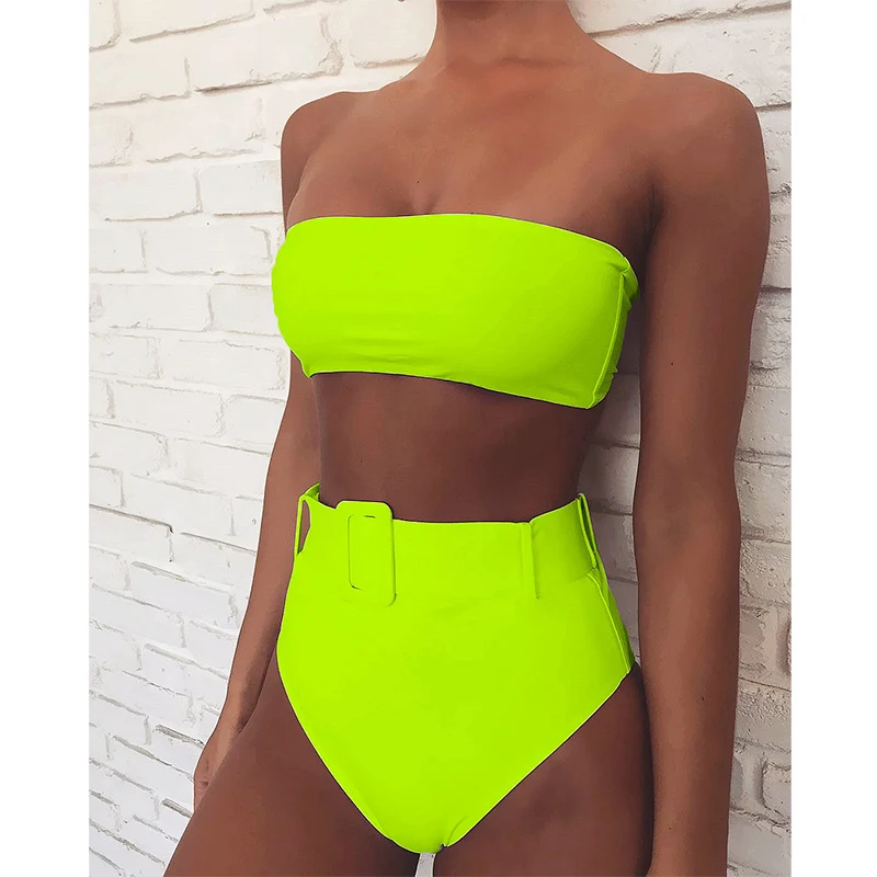 Freckange High Waist 2021 New Sexy Bikinis Set Swimwear Women Swimsuit Bandeau Green Swimming For Bathing Suit Woman Swimsuits
Freckange High Waist 2021 New Sexy Bikinis Set Swimwear Women Swimsuit Bandeau Green Swimming For Bathing Suit Woman Swimsuits