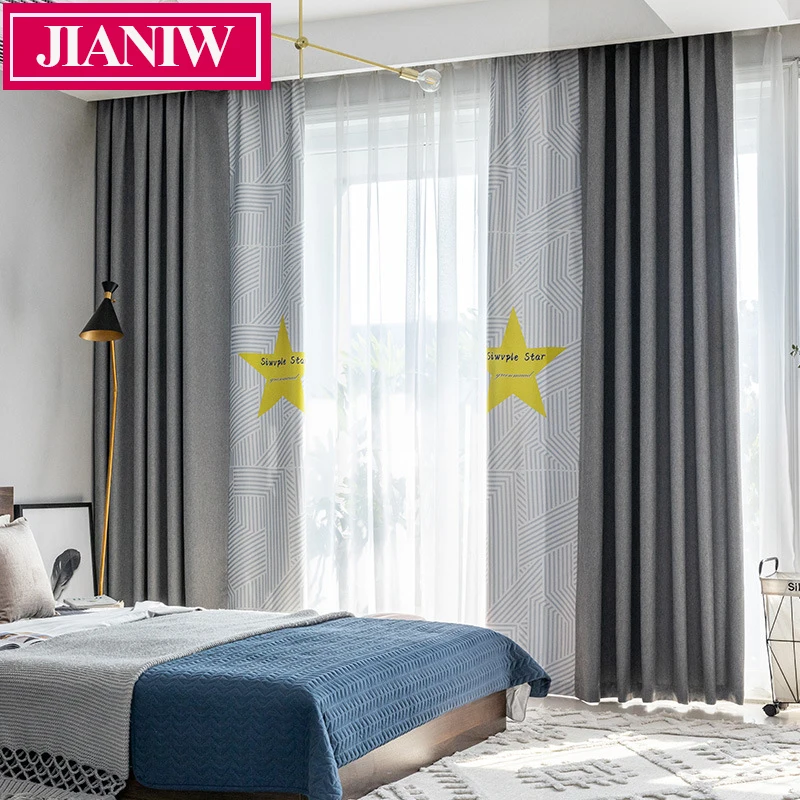 JIANIW Modern Style Stitching curtains Window Treatment Drapes Noise Blocking Blackout Curtains Blinds for Bedroom Living Room
JIANIW Modern Style Stitching curtains Window Treatment Drapes Noise Blocking Blackout Curtains Blinds for Bedroom Living Room