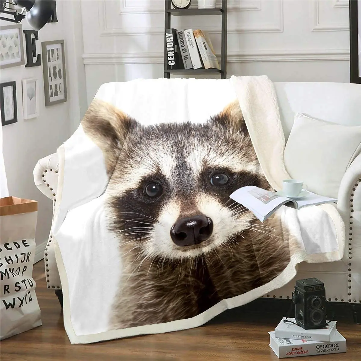Raccoon Plush Blanket Cute Animal Pattern Fleece Throw Blanket for Kids Boys Girls 3D Raccoon Printed Sherpa Blanket Luxury Soft
Raccoon Plush Blanket Cute Animal Pattern Fleece Throw Blanket for Kids Boys Girls 3D Raccoon Printed Sherpa Blanket Luxury Soft