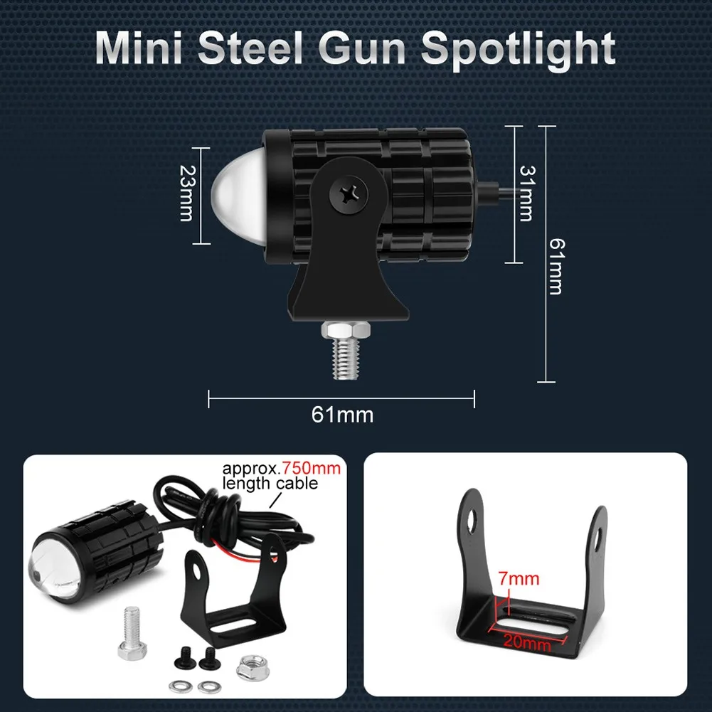 2Pcs Motorcycle LED Spot Light Dual Color Yellow White Moto Headlight Moto Accessories 12V Hi Lo Lamp Driving Fog Light
2Pcs Motorcycle LED Spot Light Dual Color Yellow White Moto Headlight Moto Accessories 12V Hi Lo Lamp Driving Fog Light