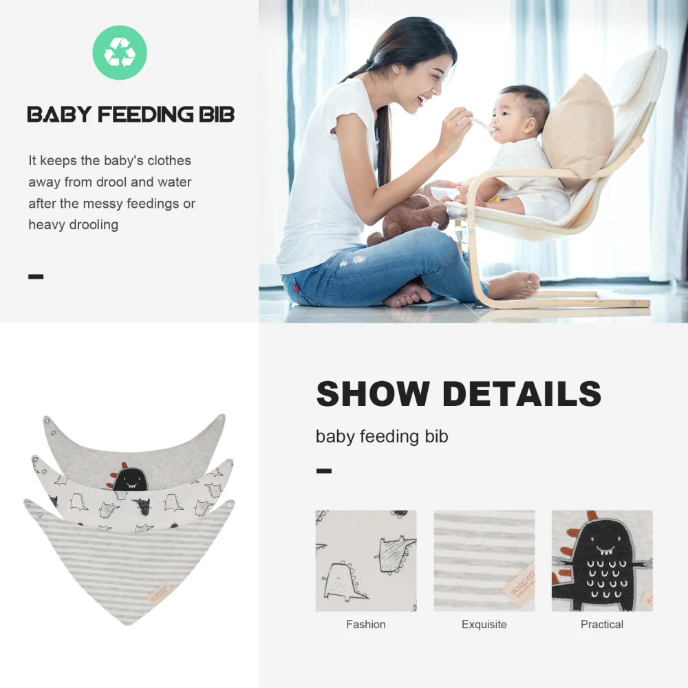 3Pcs Delicate Cotton Newborn Bib Waterproof Saliva Towel Baby Triangle Scarf
3Pcs Delicate Cotton Newborn Bib Waterproof Saliva Towel Baby Triangle Scarf