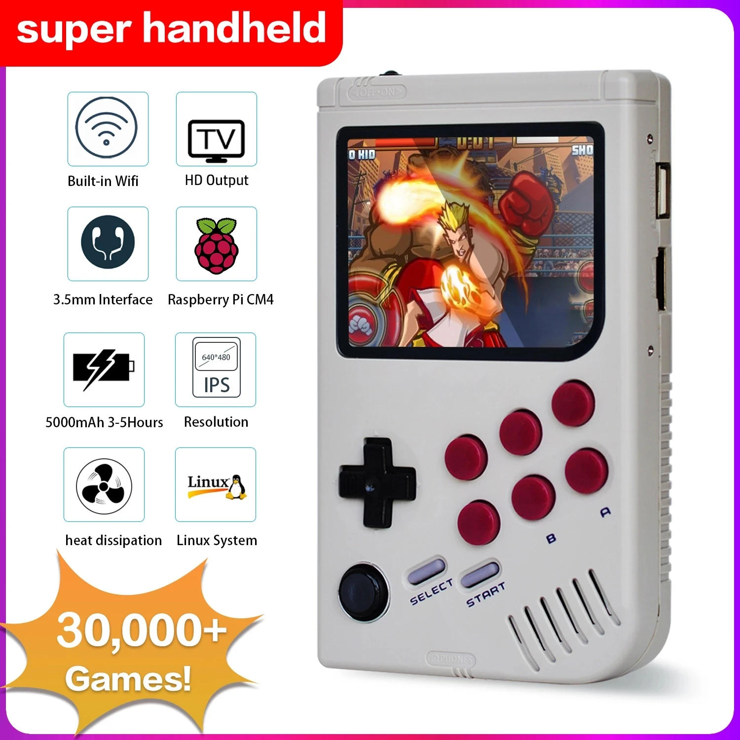 Retro Game Console LCL Pi-boy CM4 Mini Portable Handheld Game Console 30000 Games HD TV Console Video Gaming Player
Retro Game Console LCL Pi-boy CM4 Mini Portable Handheld Game Console 30000 Games HD TV Console Video Gaming Player