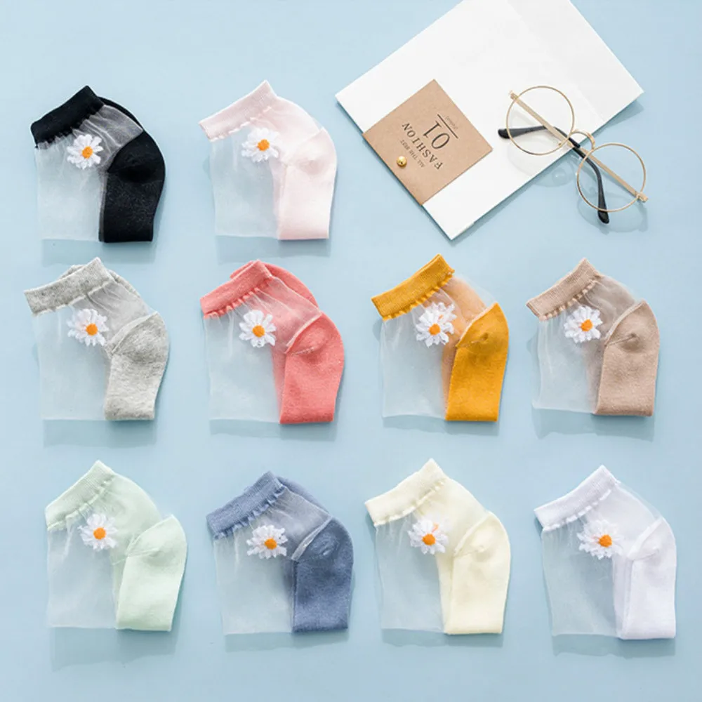 2021 New Women Summer Ultrathin Ankle Socks Transparent Daisy Embroidery Lace Silk Elastic Socks Cute Girls Short Socks
2021 New Women Summer Ultrathin Ankle Socks Transparent Daisy Embroidery Lace Silk Elastic Socks Cute Girls Short Socks