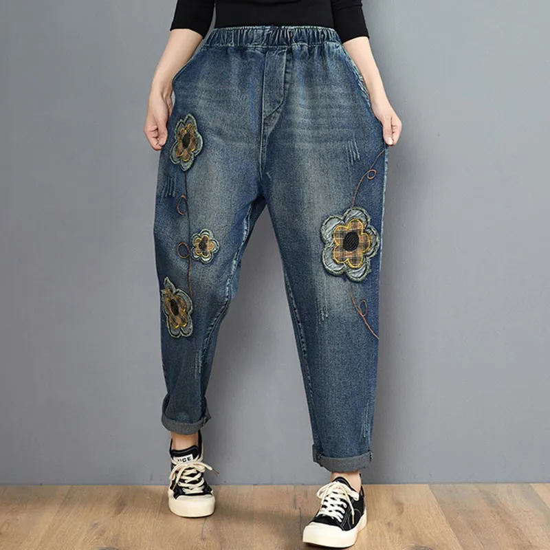 Women's loose jeans new 2021 spring simple retro flower style women's upper waist jeans s3289
Women's loose jeans new 2021 spring simple retro flower style women's upper waist jeans s3289