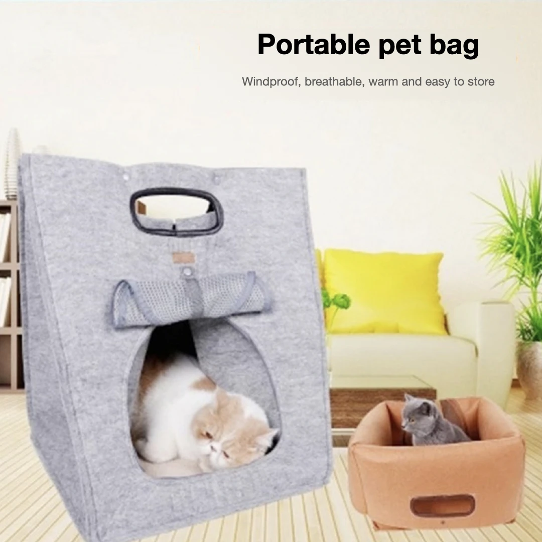 Felt Bag Washable Collapsible Cat Bed Pet House Nest For Cat Portable Bag Outdoors Multi-functional cat bed Mat cat accessories
Felt Bag Washable Collapsible Cat Bed Pet House Nest For Cat Portable Bag Outdoors Multi-functional cat bed Mat cat accessories
