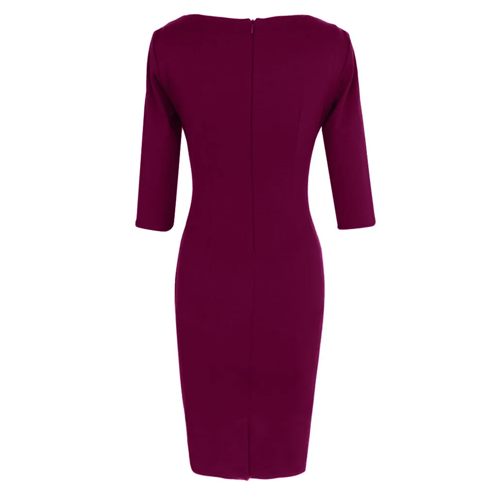 Women Autumn Winter Casual V-Neck Seven-Point Sleeve Front Fork Pencil Dress Vestidos Mujer Invierno Elegant Woman Dress
Women Autumn Winter Casual V-Neck Seven-Point Sleeve Front Fork Pencil Dress Vestidos Mujer Invierno Elegant Woman Dress