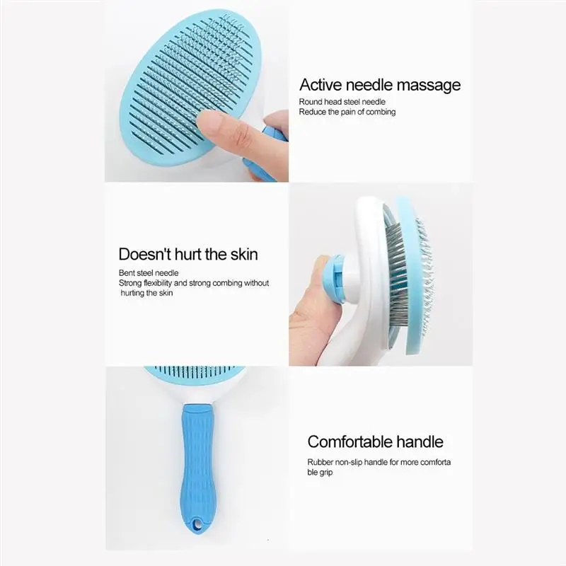 Pet Brush Self Cleaning Slicker Brush Pet Grooming Brush Gently Removes Loose Undercoat Mats And Tangled Hair
Pet Brush Self Cleaning Slicker Brush Pet Grooming Brush Gently Removes Loose Undercoat Mats And Tangled Hair