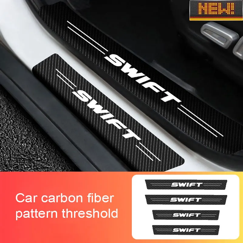 4Pcs Car Sticker Door Carbon Leather Fiber Sill Plate Stickers Decals For Suzuki Swift 2005-2015 2016 Model Auto Accessories
4Pcs Car Sticker Door Carbon Leather Fiber Sill Plate Stickers Decals For Suzuki Swift 2005-2015 2016 Model Auto Accessories