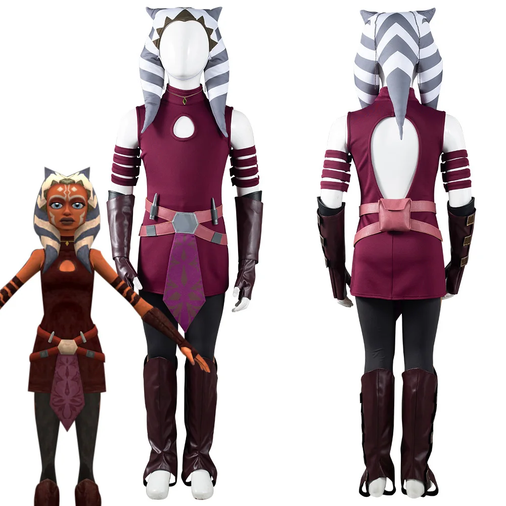 Костюм для косплея из «клон войн», Ahsoka Tano, Детский костюм, Детский костюм с топом, брюками, шапкой, костюмы на Хэллоуин, карнавальные костюмы
Костюм для косплея из «клон войн», Ahsoka Tano, Детский костюм, Детский костюм с топом, брюками, шапкой, костюмы на Хэллоуин, карнавальные костюмы