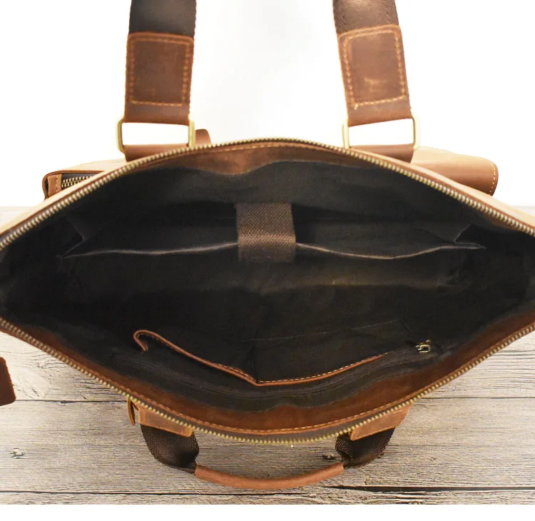 Luxury Handmade Crazy Horse Leather Shoulder Bag Genuine Leather 15.6" Laptop Men Handbag
Luxury Handmade Crazy Horse Leather Shoulder Bag Genuine Leather 15.6" Laptop Men Handbag