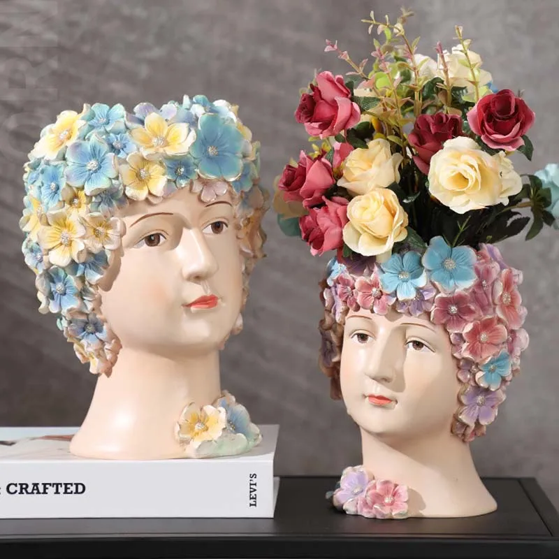 Nordic Creative Sculpture Decoration Portrait Artwork Head Flower Pot Pots for Plants Office Decor Gardening Accessories Vase
Nordic Creative Sculpture Decoration Portrait Artwork Head Flower Pot Pots for Plants Office Decor Gardening Accessories Vase