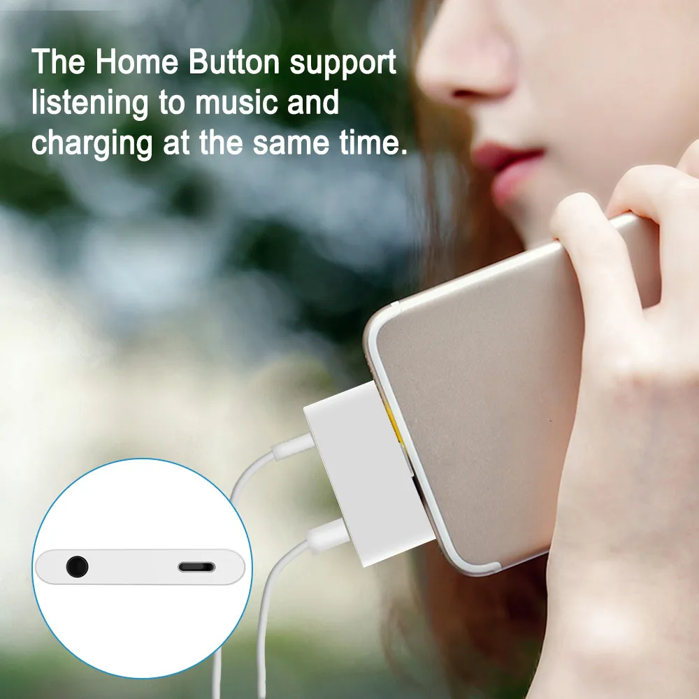 Sindvor 2 IN 1 3.5mm Female Aux Audio Adapter with Home Button for 11 Pro X XS Max XR Earphone Extender Jack and Charge Port
Sindvor 2 IN 1 3.5mm Female Aux Audio Adapter with Home Button for 11 Pro X XS Max XR Earphone Extender Jack and Charge Port