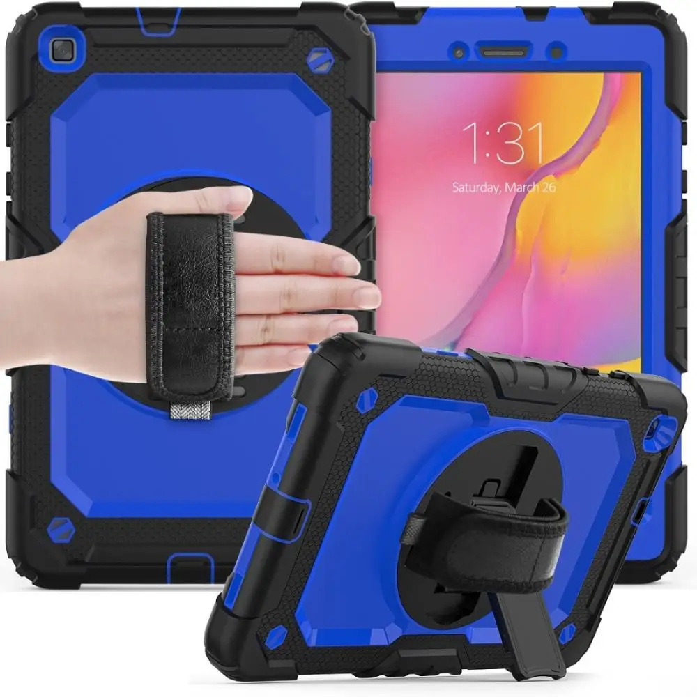 For Samsung Galaxy Tab A8.0 2019 / T290 Silicone + PC Protective Case with Holder & Shoulder Strap & Hand Strap
For Samsung Galaxy Tab A8.0 2019 / T290 Silicone + PC Protective Case with Holder & Shoulder Strap & Hand Strap