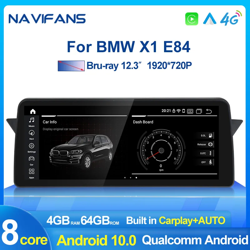 

8Core Android 10 автомобиль радио GPS навигации для BMW X1 E84 2009 2010 2012 2013 2014 2015 Поддержка систем iDrive (SWC dvd мультимедийный плеер