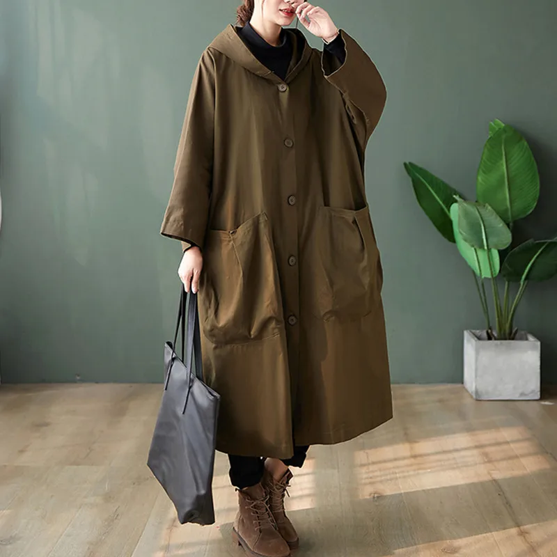 Plus Size Women Jacket Coat Outwear Oversize Hooded Button Pocket Cardigan Clothing Loose Overcoat 2021 New Autumn Winter 3XL
Plus Size Women Jacket Coat Outwear Oversize Hooded Button Pocket Cardigan Clothing Loose Overcoat 2021 New Autumn Winter 3XL