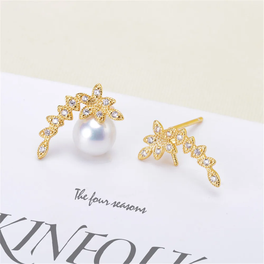925 Sterling Silver Plating Earrings Pearl Earrings Accessories Findings Earrings Jewelry Parts Fittings Mountings DIY Girl Gift
925 Sterling Silver Plating Earrings Pearl Earrings Accessories Findings Earrings Jewelry Parts Fittings Mountings DIY Girl Gift