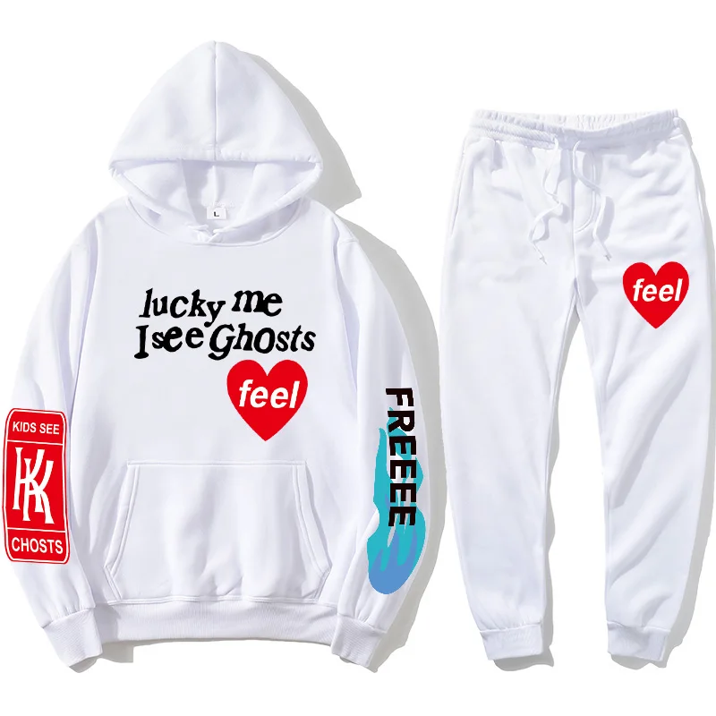 Kanye West graffiti print Hoodie Sweatshirt + sweatpants men's suit Harajuku polar fleece hip hop stranger Hoodie sportswear 
Kanye West graffiti print Hoodie Sweatshirt + sweatpants men's suit Harajuku polar fleece hip hop stranger Hoodie sportswear