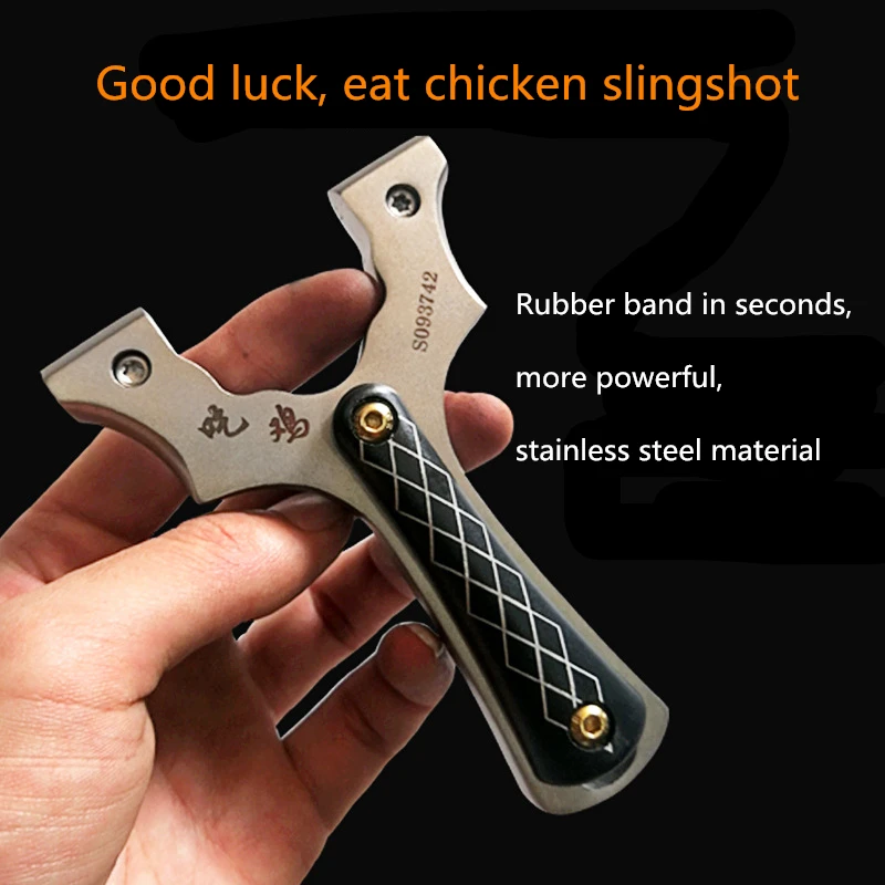 304 Stainless Steel CNC Flat Rubber Band New Outdoor Metal Llip Leather Hunting Competitive Catapult Bow Catapult Slingshot
304 Stainless Steel CNC Flat Rubber Band New Outdoor Metal Llip Leather Hunting Competitive Catapult Bow Catapult Slingshot