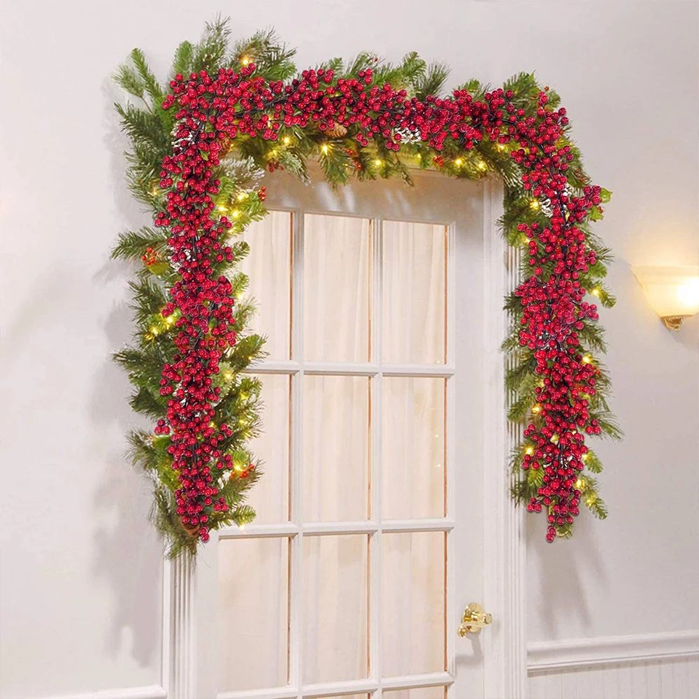 Christmas Garland Decoration Red Berry Garland Hanging Decor Artificial Burgundy Red Pip For Garden Gate Home Xmas 2022 New Year
Christmas Garland Decoration Red Berry Garland Hanging Decor Artificial Burgundy Red Pip For Garden Gate Home Xmas 2022 New Year