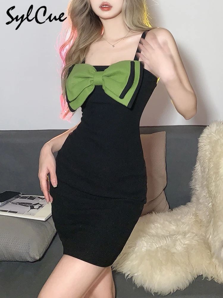 Sylcue Fashion Elastic Self-Cultivation Sexy Bow Decoration All-Match Charm And Comfortable Mature Women's Suspender Dress
Sylcue Fashion Elastic Self-Cultivation Sexy Bow Decoration All-Match Charm And Comfortable Mature Women's Suspender Dress