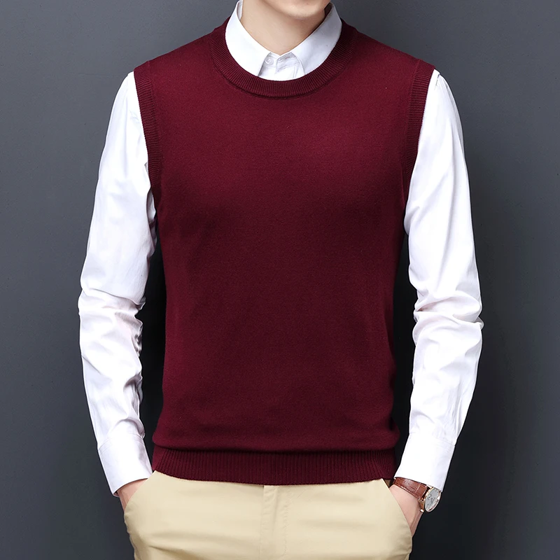 Wholesale Cheap Men Fashion Slim Fit Crew Neck Plain Solid Color Wool Pullover Sweater Vest
Wholesale Cheap Men Fashion Slim Fit Crew Neck Plain Solid Color Wool Pullover Sweater Vest