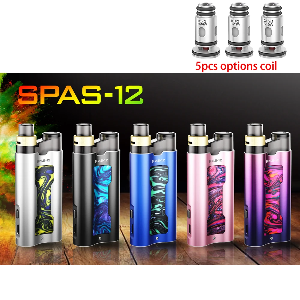 510vape SPAS 12 Pod Комплект Воздушный поток Регулируемый 2 мл картриджи распылитель pod
