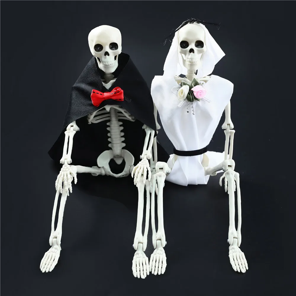 2pcs Halloween Skeleton Model Simulation Human Body Plastic Skeleton Ghost Groom Bride For Halloween Party Decoration Photo Prop
2pcs Halloween Skeleton Model Simulation Human Body Plastic Skeleton Ghost Groom Bride For Halloween Party Decoration Photo Prop