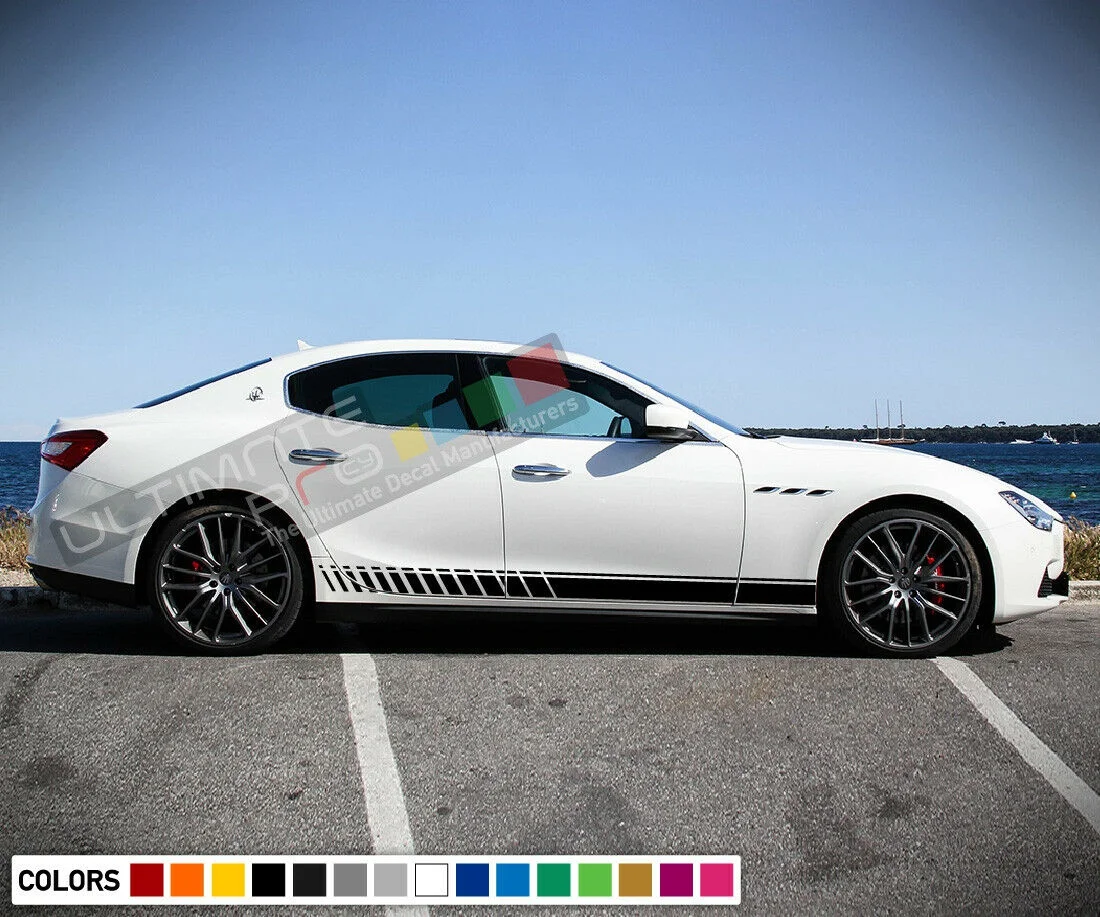 Для x2 наклейка полоса для Maserati ghioli светильник графическая головка Нижняя юбка катушка турбо
Для x2 наклейка полоса для Maserati ghioli светильник графическая головка Нижняя юбка катушка турбо