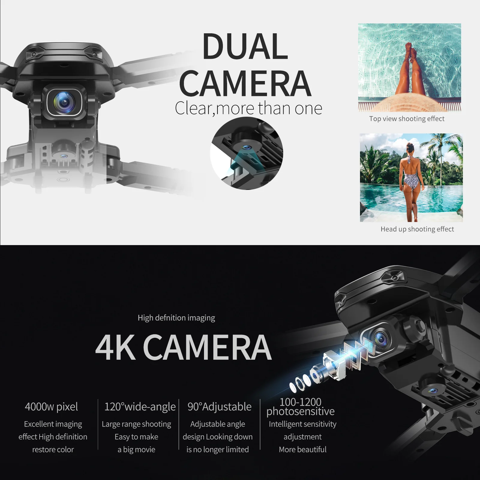 S171 Mini Drone with Dual Camera 4K Pro Wifi Fpv Optical Flow Height Hold 1080P Professional RC Quadcopter Dron Toy
S171 Mini Drone with Dual Camera 4K Pro Wifi Fpv Optical Flow Height Hold 1080P Professional RC Quadcopter Dron Toy