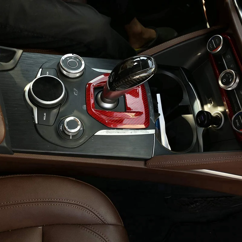 Red Real Carbon Fiber Car Gear Shift Frame for Alfa Romeo Giulia Stelvio 2017 2018 2019 Center Console Panel Cover Trim
Red Real Carbon Fiber Car Gear Shift Frame for Alfa Romeo Giulia Stelvio 2017 2018 2019 Center Console Panel Cover Trim