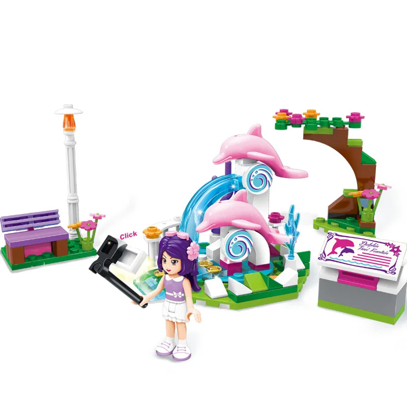 109pcs Enlightenment 2002 Girl City Series Dolphin Wishing Pool Small Particles Assembled Building Blocks Toys Gifts
109pcs Enlightenment 2002 Girl City Series Dolphin Wishing Pool Small Particles Assembled Building Blocks Toys Gifts