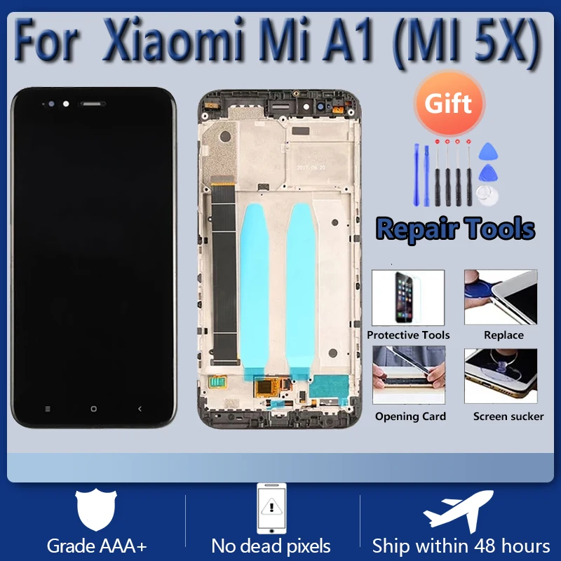 For XIAOMI Mi A1 Mi 5X Original LCD screen assembly with front case Black White With repair tool and Tempered film
For XIAOMI Mi A1 Mi 5X Original LCD screen assembly with front case Black White With repair tool and Tempered film