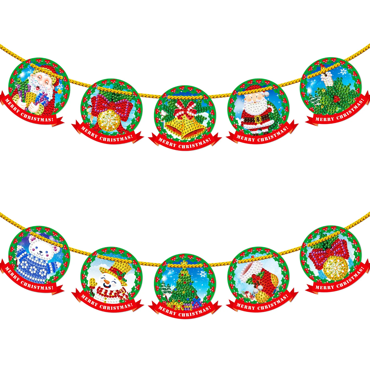 10Pcs DIY Diamond Painting Merry Christmas Xmas Tree Hanging Pendant Ornament Christmas Home Decoration
10Pcs DIY Diamond Painting Merry Christmas Xmas Tree Hanging Pendant Ornament Christmas Home Decoration