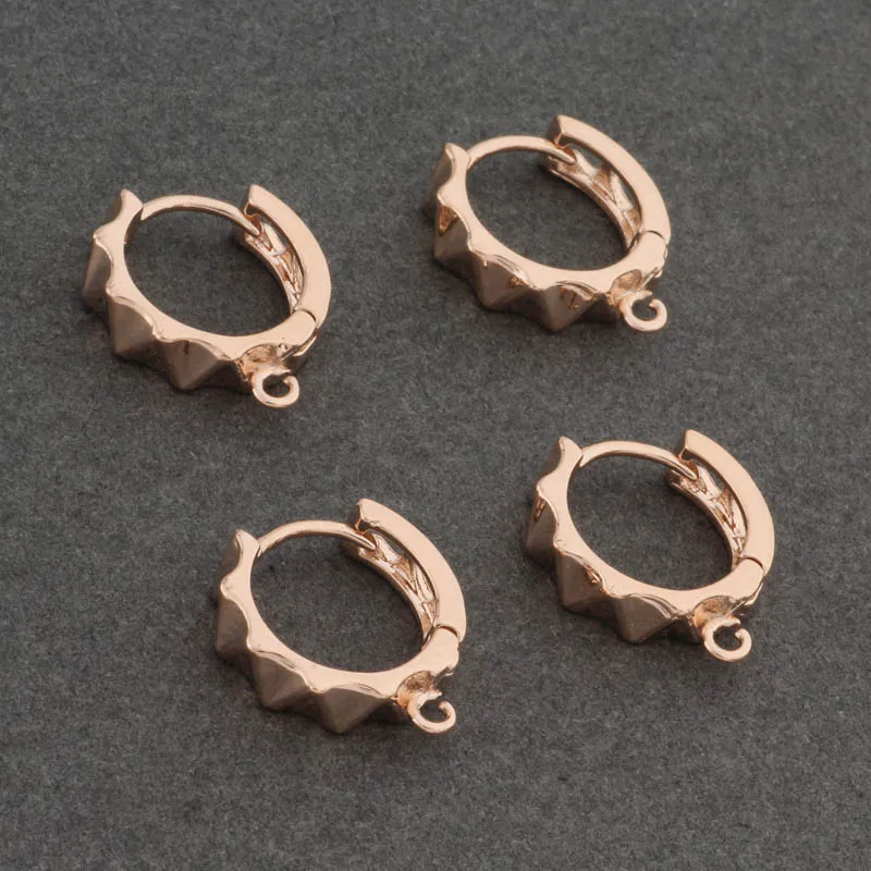 Charm Brass Earring Hook Handmade Jewelry Women's Earrings Fashion Popular Geometric Design 585 Rose Gold Color | Украшения и