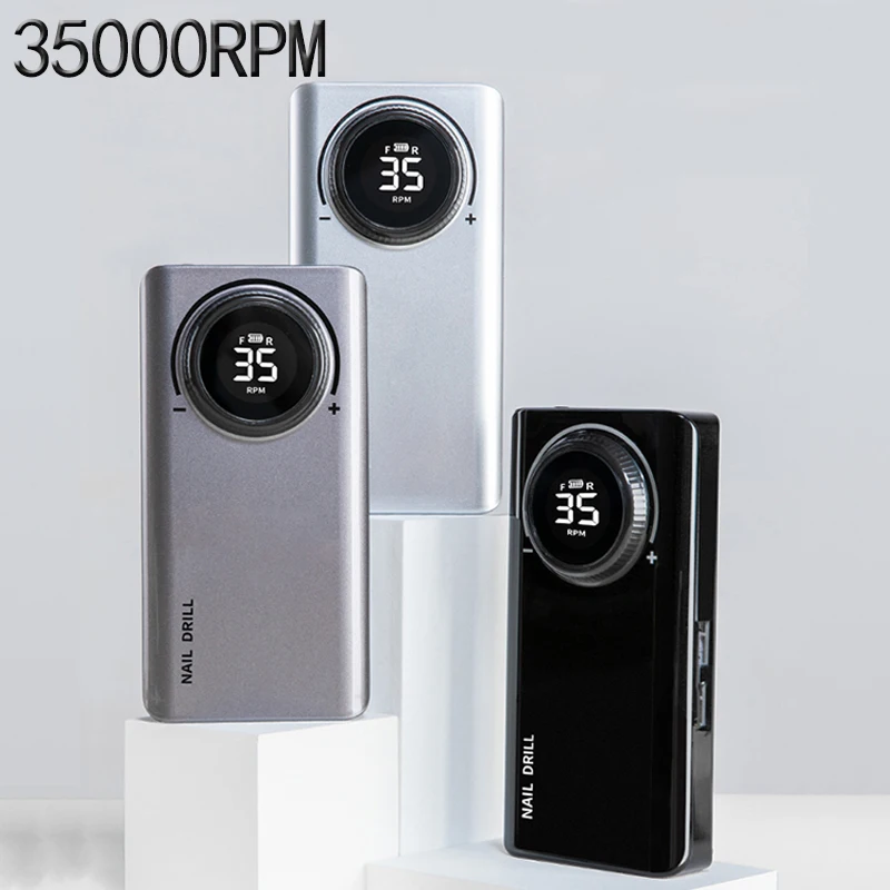 Nail Drill Machine for Manicure 35000RPM Electric Nail Gel Polisher Nail File 36W Rechargeable Manicure Drill Machine for Salon
Nail Drill Machine for Manicure 35000RPM Electric Nail Gel Polisher Nail File 36W Rechargeable Manicure Drill Machine for Salon