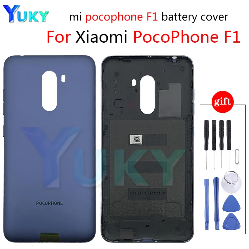 

for Xiaomi PocoPhone F1 Battery Cover Rear Door Housing Case Panel Power Volume Key For Xiaomi Poco F1 Battery Cover